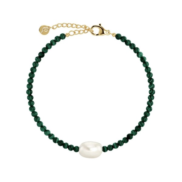 BEACH PEARLS BRACELET GREEN GOLD
