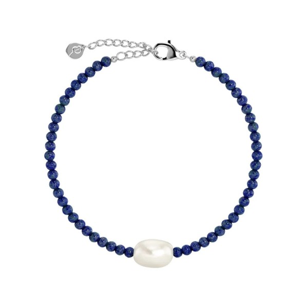 BEACH PEARLS BRACELET BLUE STEEL