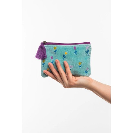 KOZMETIČNA TORBICA FLOWER modra