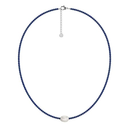 BEACH PEARLS NECKLACE BLUE STEEL