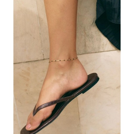 PERLINA CHAIN ANKLET BLACK GOLD