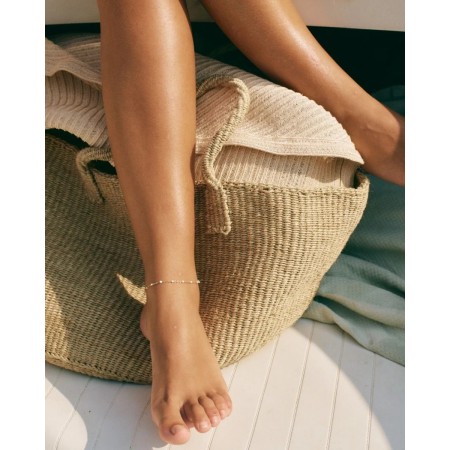 PERLINA CHAIN ANKLET WHITE GOLD