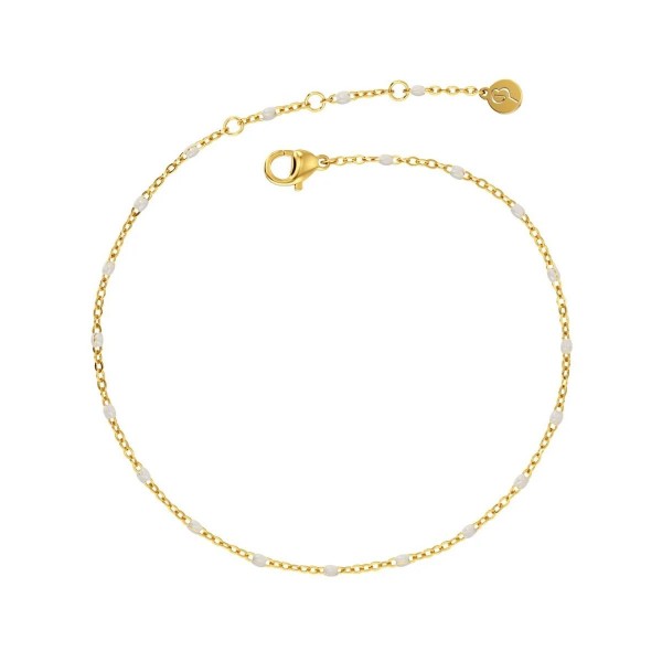 PERLINA CHAIN ANKLET WHITE GOLD