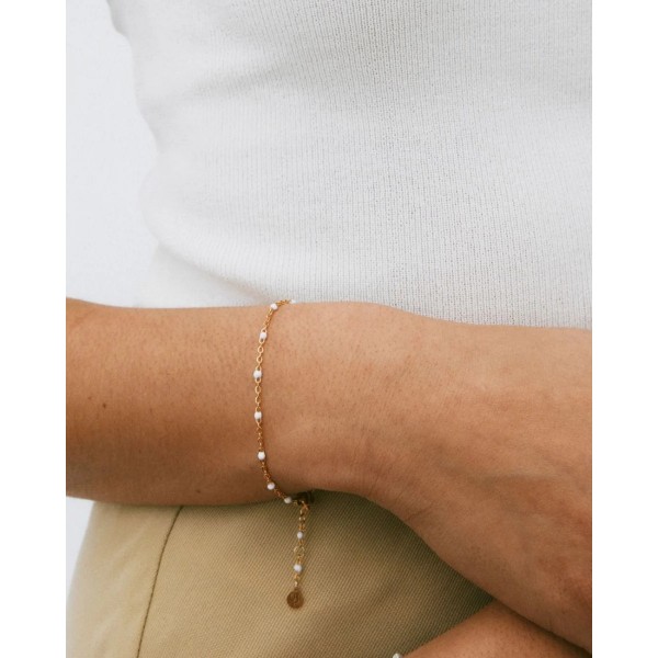 PERLINA CHAIN BRACELET WHITE GOLD