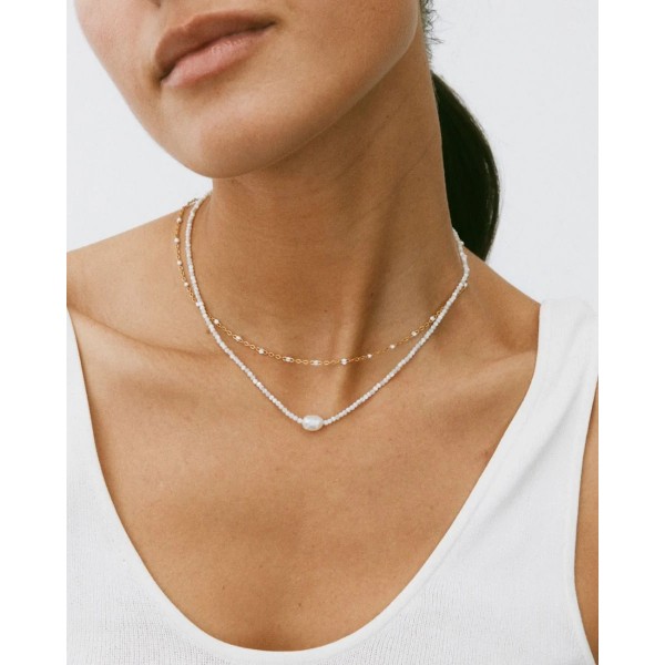 PERLINA CHAIN NECKLACE WHITE GOLD