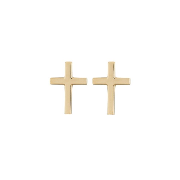 SPIRIT CROSS STUDS  GOLD