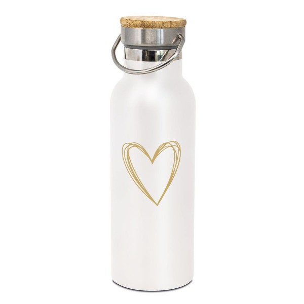 Pure Heart gold steel bottle