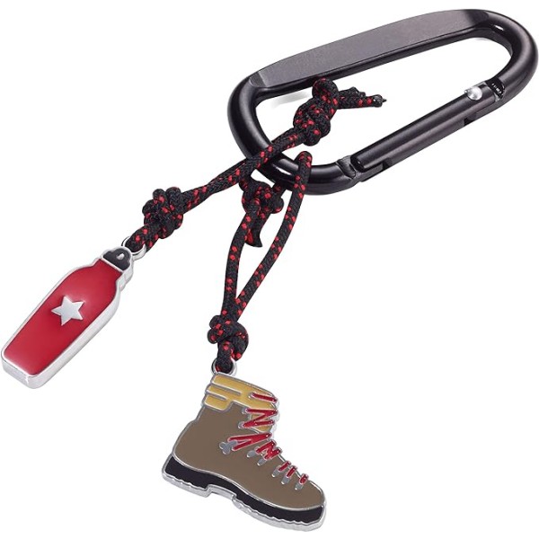 HIKING BOOTS WITH CARABINER