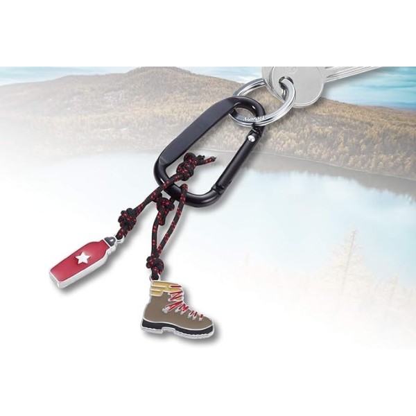 HIKING BOOTS WITH CARABINER
