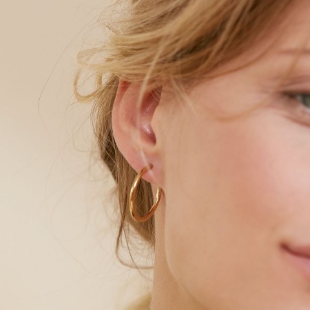 HOOPS EARRINGS GOLD MEDIUM
