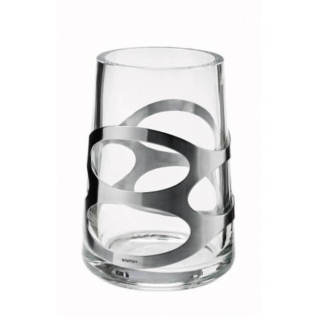 Vaza v kombinaciji stekla in nerjavečega jekla 16,5 cm - STELTON.