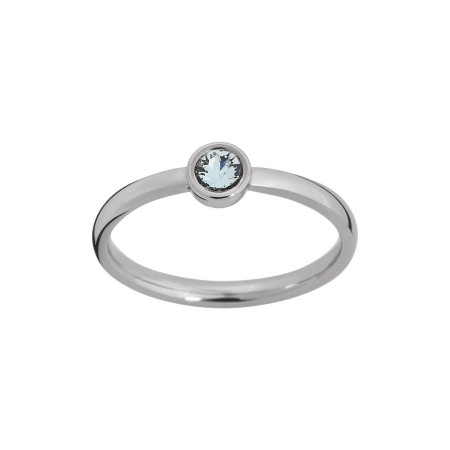 DEW DROP RING AQUA STEEL