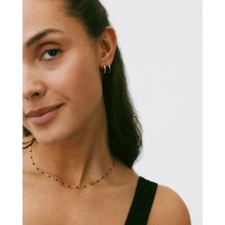 PERLINA CHAIN NECKLACE BLACK GOLD