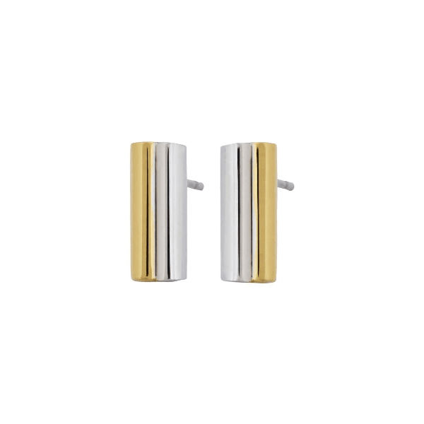 AKIN STUDS L GOLD/STEEL