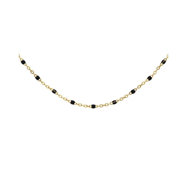 PERLINA CHAIN NECKLACE BLACK GOLD