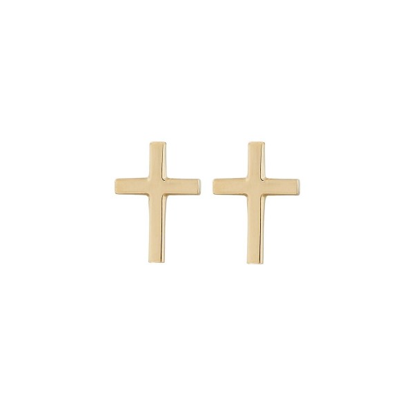 SPIRIT CROSS STUDS  GOLD